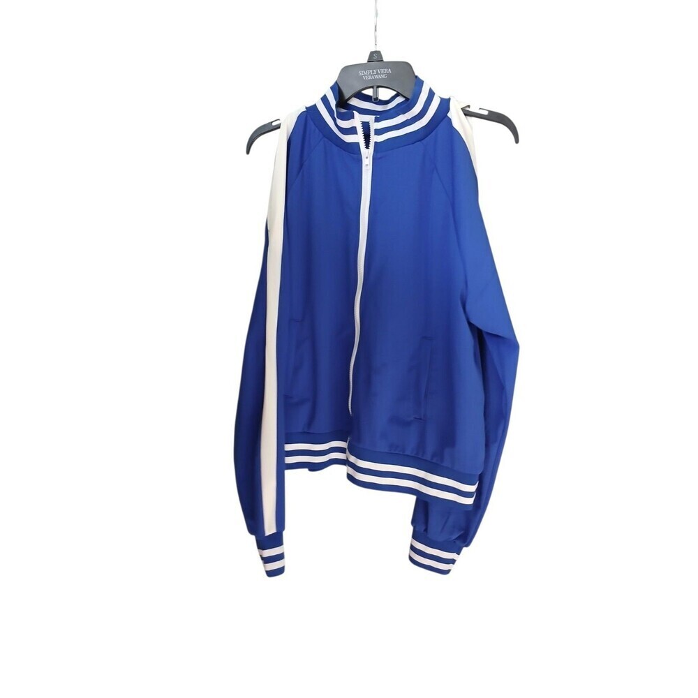 SimplyVera Wang 2 Piece Set Women 3XL Blue Track Jacket Pants AthleisurePlusSize